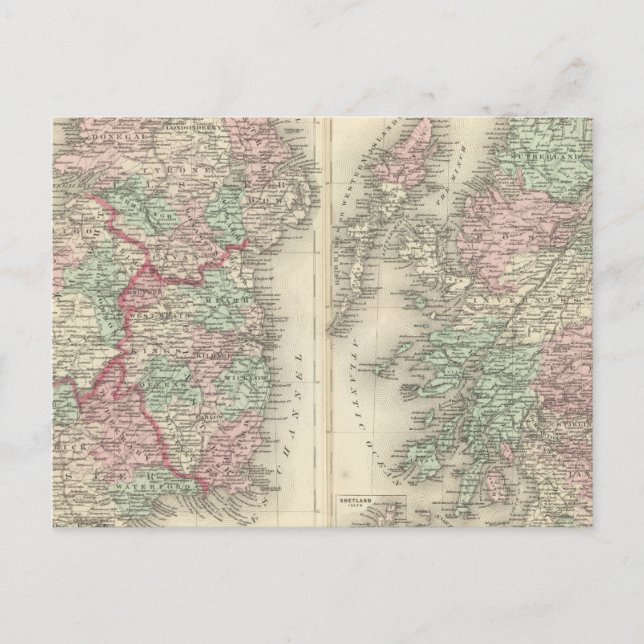 Irland und Schottland Postkarte (Vorderseite)