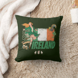 Irland Vintage Flagge St. Patrick's Day Retro Kissen