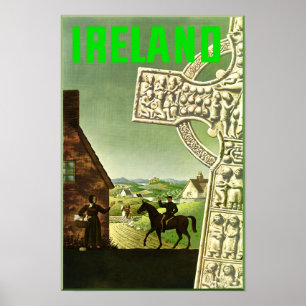 Irland. Vintage Reiseplakat Poster