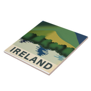 Irland Vintage-Reiseposter Canvasdruck Fliese