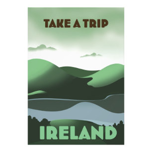 Irland Vintage-Reiseposter Fotodruck