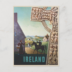 Irland Vintage-Reiseszene Postkarte