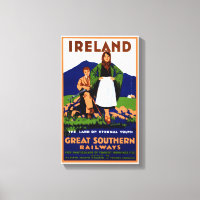 Irland Vintage Travel Poster