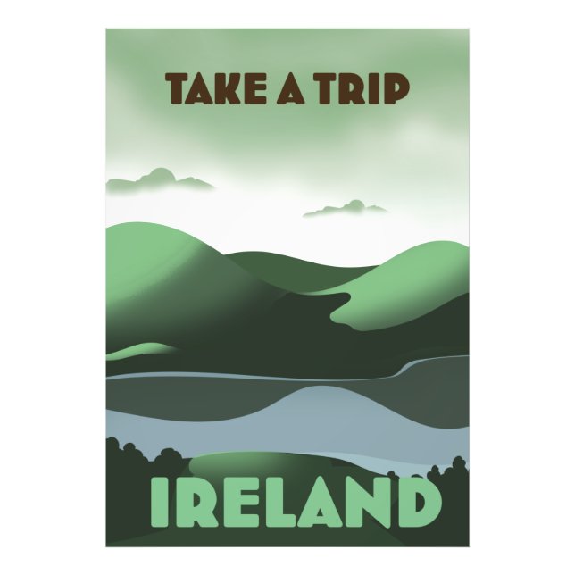 Irland Vintages Reiseplakat Fotodruck (Vorne)