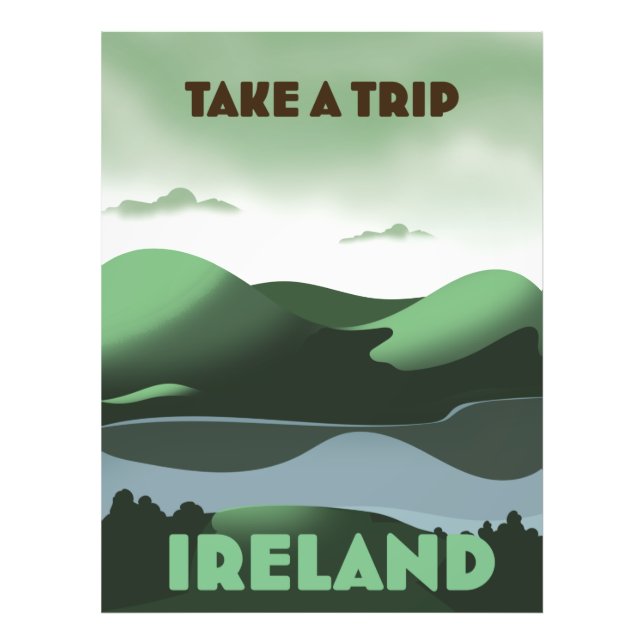 Irland Vintages Reiseplakat Fotodruck (Vorne)