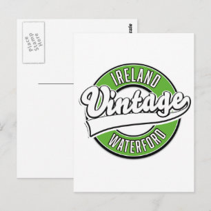 Irland Waterford Vintage-Logo Postkarte