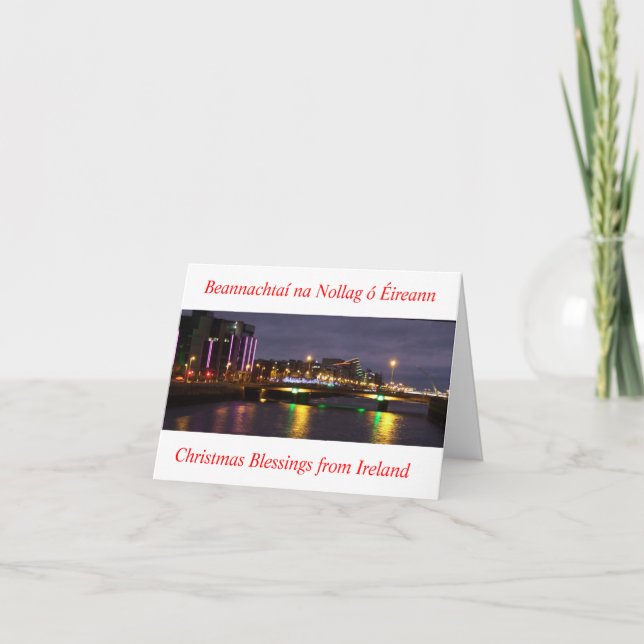 Irland Weihnachts-Segnungen, irische Grußkarte Feiertagskarte (Vorderseite)