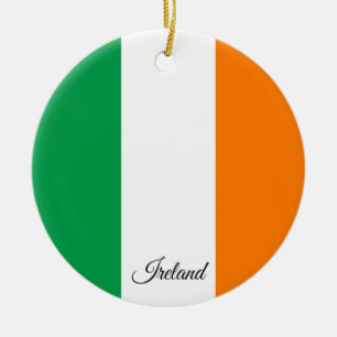 Irland Weihnachtsschmuck, Irische Flagge Keramik Ornament