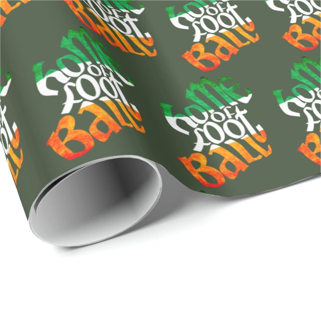 Irland Zuhause Football Gift Wrap, GAA Geschenkpapier (Rolleneckpunkt)