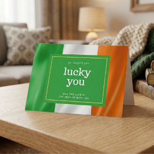 Irlandfahne St. Patrick's Day Grußkarte Karte