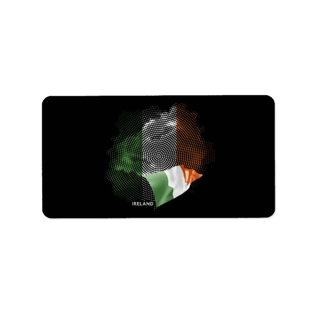 Irlandflagge Adressaufkleber (Vorne)