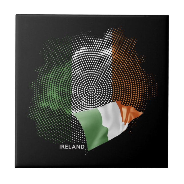 Irlandflagge Fliese (Vorderseite)