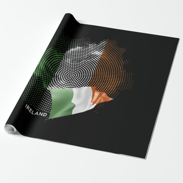 Irlandflagge Geschenkpapier (Ungerollt)