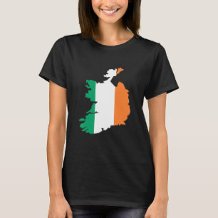 Irlandflagge in Irland Umriss Irland T-Shirt