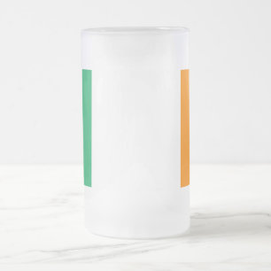 Irlandflagge Mattglas Bierglas