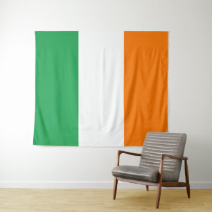 Irlandische Trikolore-Flagge Wandteppich