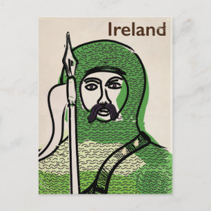 Irlands Ritter Vintage Reiseplakat Postkarte