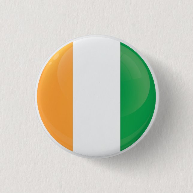 Irlands Round-Icon-Flagge Button (Vorderseite)