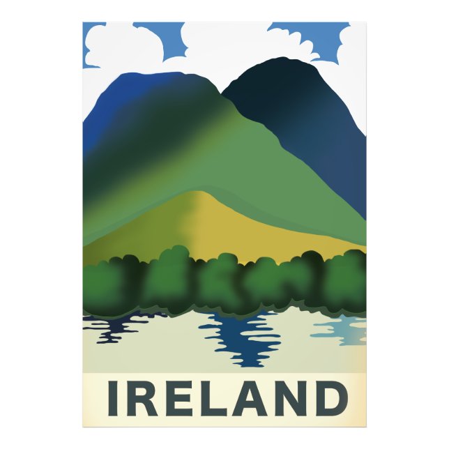 Irlands Vintage Reiseplakat Fotodruck (Vorne)