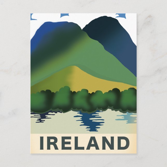 Irlands Vintage Reiseplakat Postkarte (Vorderseite)