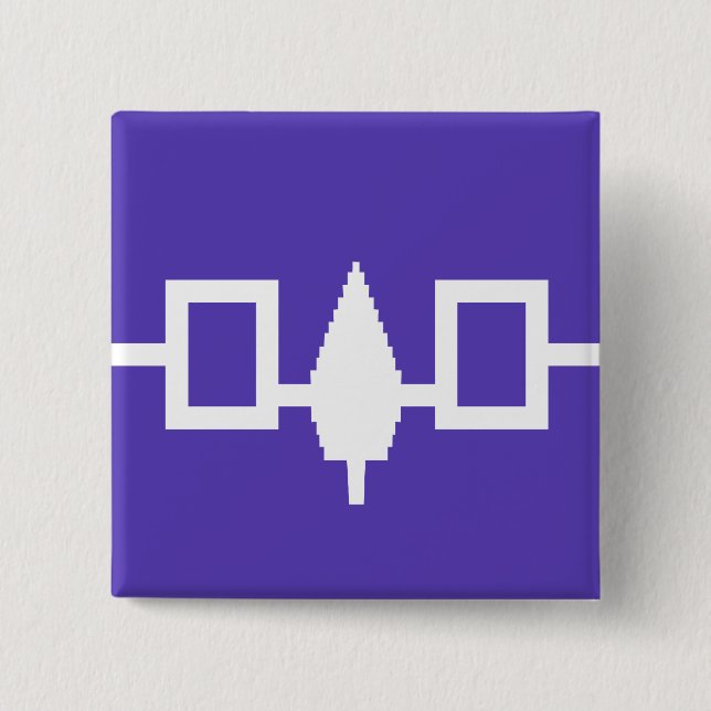 Irokeseconfederacy-Flagge Button (Vorderseite)