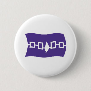 Irokesen-Konföderation-Flaggenknopf Button