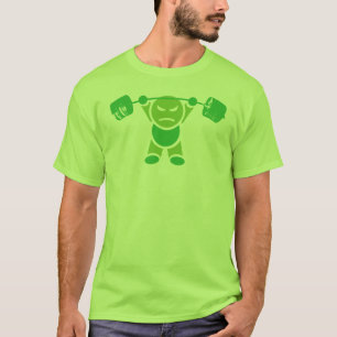 Iron Boy Bodybuilding - Overhead Press - Green T-Shirt
