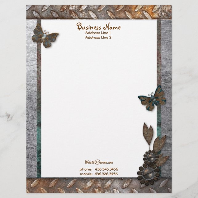 Iron Butterfly Garden Letterhead Briefkopf (Vorderseite)