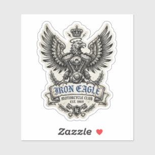 Iron Eagle Motorcycle Club V-Zweizylinder-Motor Aufkleber