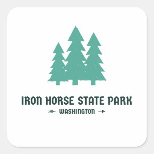 Iron Horse Staat Park - Washington Quadratischer Aufkleber