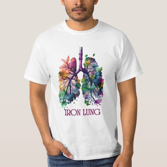 Iron Lung Art – Artistic Lung Illustration with Fl T-Shirt (Vorderseite)