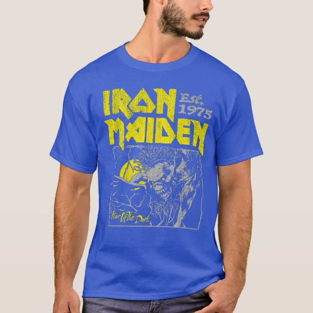 Iron Maiden Fear of The Dark Yellow Text T-Shirt (Vorderseite)