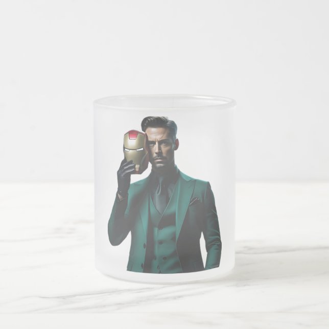 Iron Man never die Mattglastasse (Mittel)