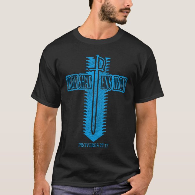 Iron Sharpens Iron Christian Phi Rho Design T-Shirt (Vorderseite)