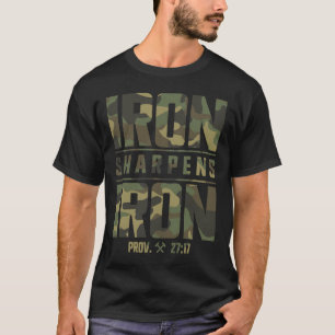 Iron Sharpens Iron Christlich Men Camouflage Scrip T-Shirt