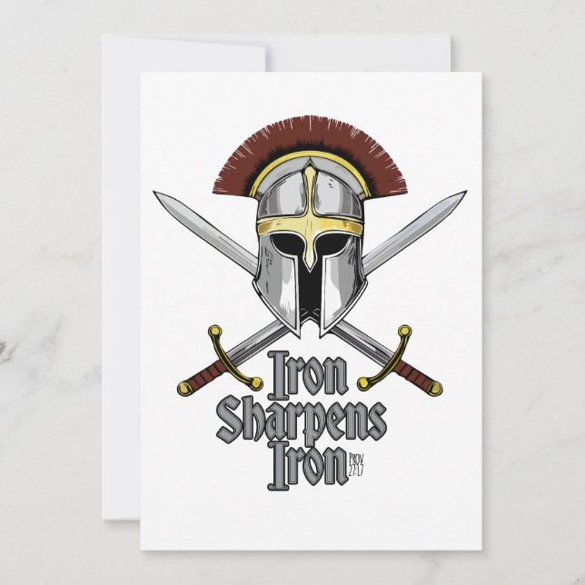 Iron Sharpens Iron Essential Christlich Inspiratio Einladung (Vorderseite)