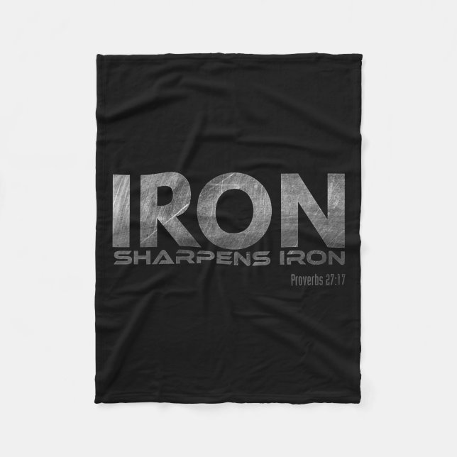 Iron Sharpens Iron  Fleecedecke (Vorderseite)