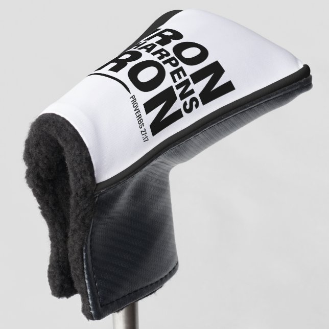 Iron Sharpens Iron Golf Putter Cover Golf Headcover (3/4 Vorderseite)