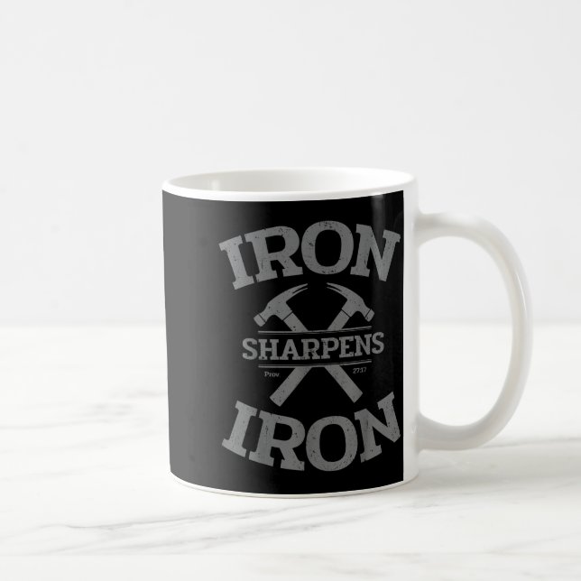 Iron Sharpens Iron Proverbs 27_17 Gym Workout Men  Kaffeetasse (Rechts)