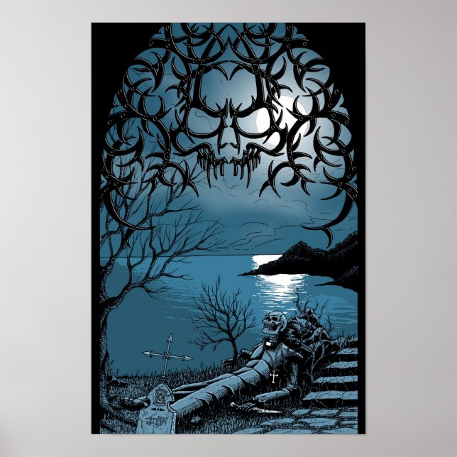 Iron Skull Print Poster (Vorne)