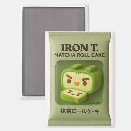 Iron T. Matcha Roll Cake: Japanese Snack Art Magnet