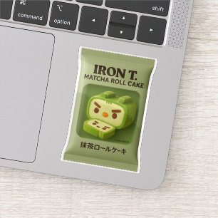 Iron T. Matcha-Roulade: Japanische Snack-Kunst Aufkleber