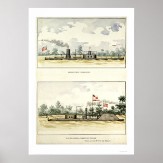 Ironclad Oneota von D.M.N. Stouffer 1864 Poster