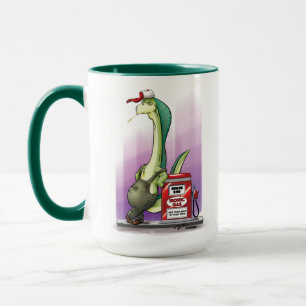 IRONIC DINOSAUR GAS PUMP von Jeff Willis Art Tasse