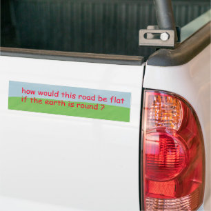 ironic flat earth bumper sticker autoaufkleber