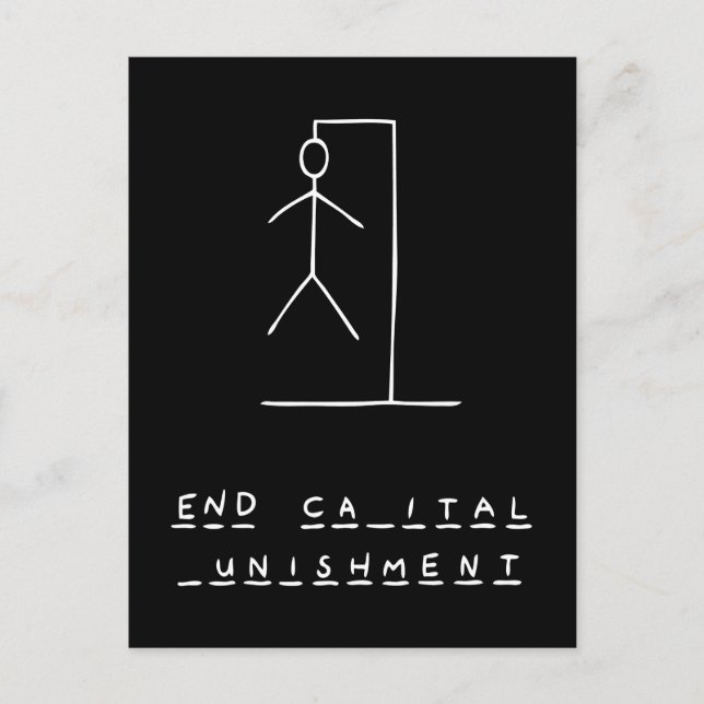 Ironic Hangman Postkarte (Vorderseite)