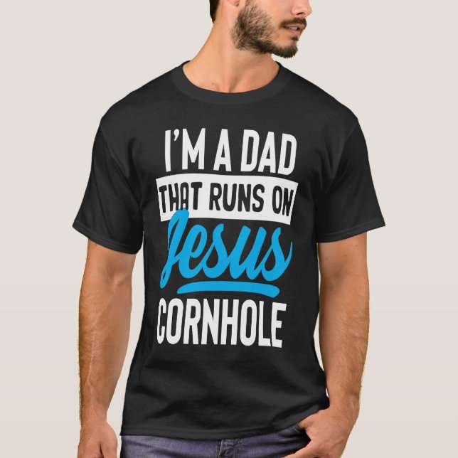 Ironic Jesus Cornhole Odd Humor Sarcastic Weird  C T-Shirt (Vorderseite)