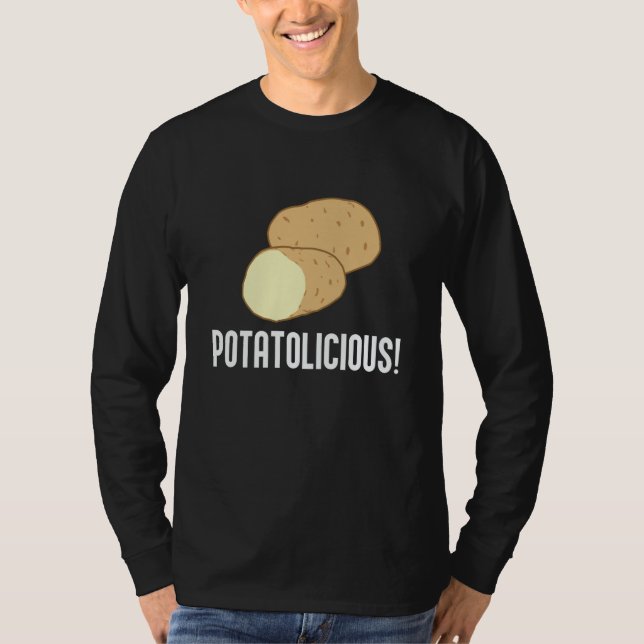 Ironic Potatoe Quote Hobby Chef Potatolicious T-Shirt (Vorderseite)