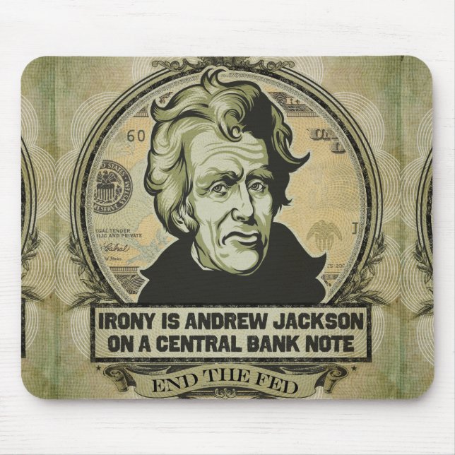 Ironie auf einer zentralen Banknote Mousepad (Vorne)