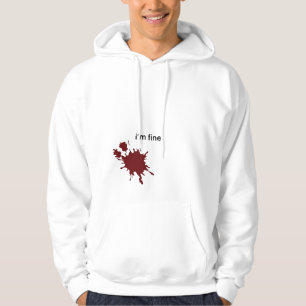 Ironie Dunkler Humor Ich Bin Fein Minimalistisch B Hoodie